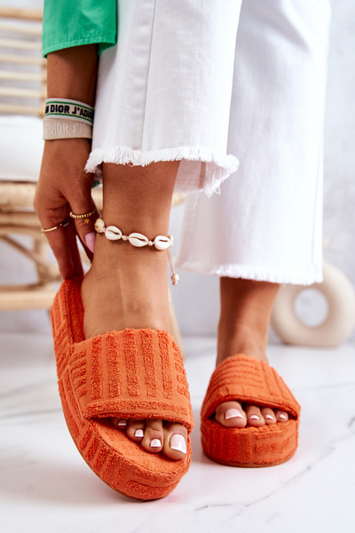 Slippers On The Platform Orange Lilly