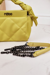 Small Quilted Purse On A Chain NOBO NBAG-K1330 Yellow