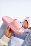 Fashionable Light Flip Flops On A Massive Sole Pink Rebel