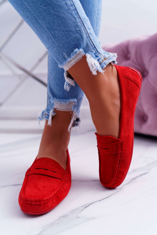 Women's Suede Red Merlonte Moccasins