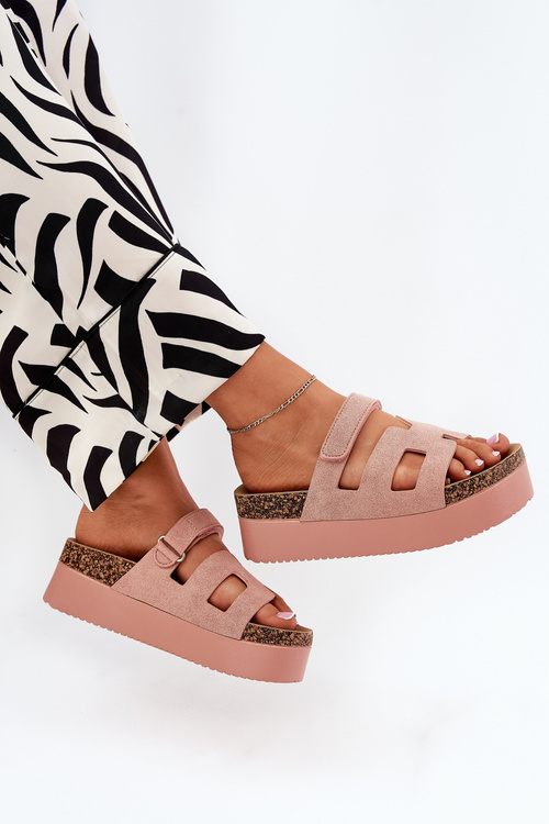 Slippers On A Massive Platform Pink Daldiva