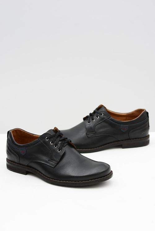 Czarne Męskie Półbuty NIKOPOL 1577