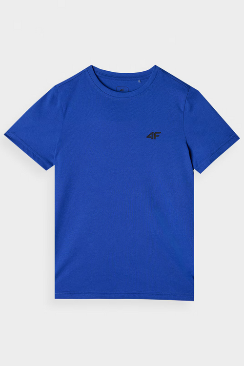 Boys Smooth Cotton T-shirt Blue 4F 4FJWMM00TTSHM1626-36S