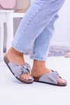 Women's Grey Cork Cocard Flip Flops Wendy