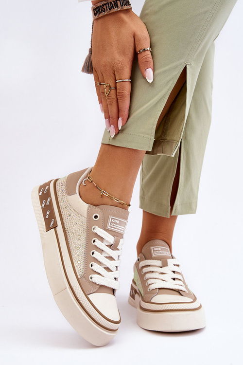 Women's Sneakers With Jets GOE LL2N4055 Beige