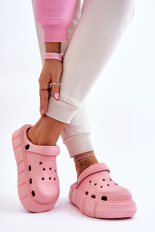 Women's Foam Platform Crocs Pink Beckett