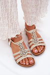Women's Flat Sandals With Woven Straps Artiker 56C1323 White