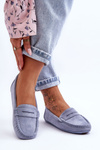 Women's Suede Moccasins Blue Lenvie