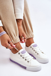 Women's Low Sneakers With Jets White-Violet Demira