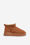 Low Suede Snow Boots Natural Leather Vinceza 97950 Camel