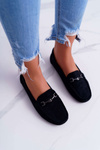 Women's Lightweight Moccasins Eco-suede Black Think