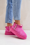 Platform Snow Boots With Pattern Pink Udra
