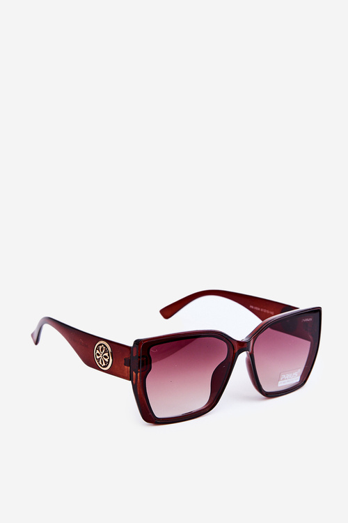 Women's Classic Sunglasses with Decorative Details UV400 Brown