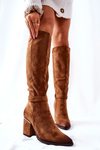 Stiletto Suede Boots Camel Corises