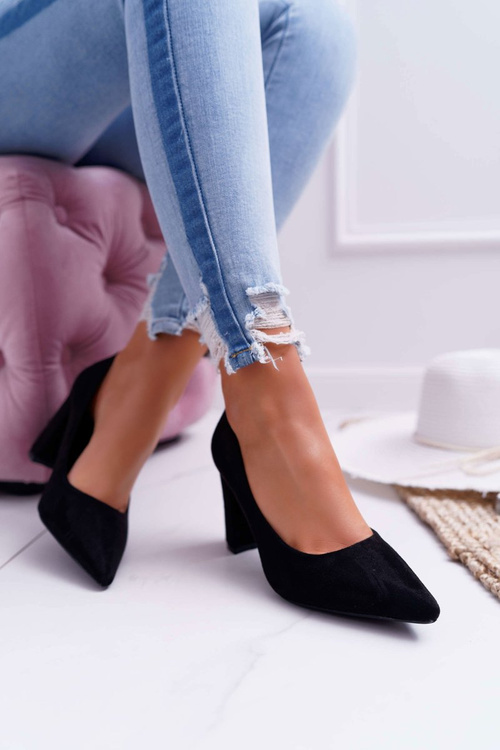 Women's Stiletto pumps Suede Black Eriela