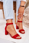 Women's Stiletto Sandals Suede Red Lexi