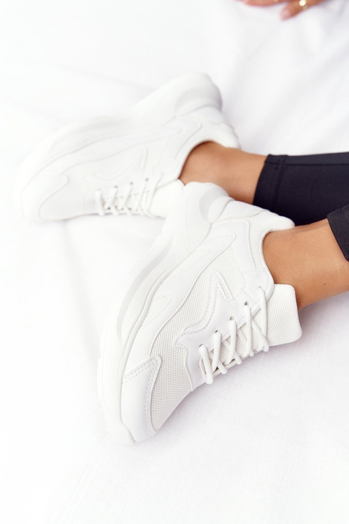 Women's Sneakers On A Chunky Sole White Delusion