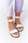 Leather Sandals Big Star HH274722 White