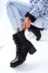 Knotted Stiletto Booties Heated Black Nerynis