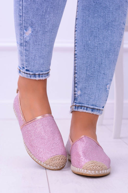 Lu Boo Pink Glitter Espadrilles