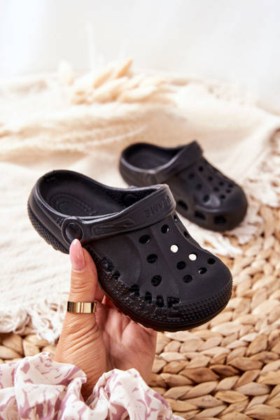 Children's Boy's Girl's Slides Home Black Kroks