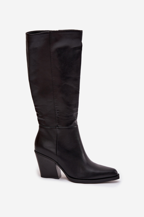 Women's Platform Boots with Lining Black Katelle