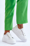 Fashionable Women's Platform Sneakers White Claribel