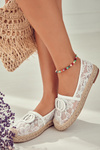Espadryle Damskie Koronkowe Białe Summer Dream