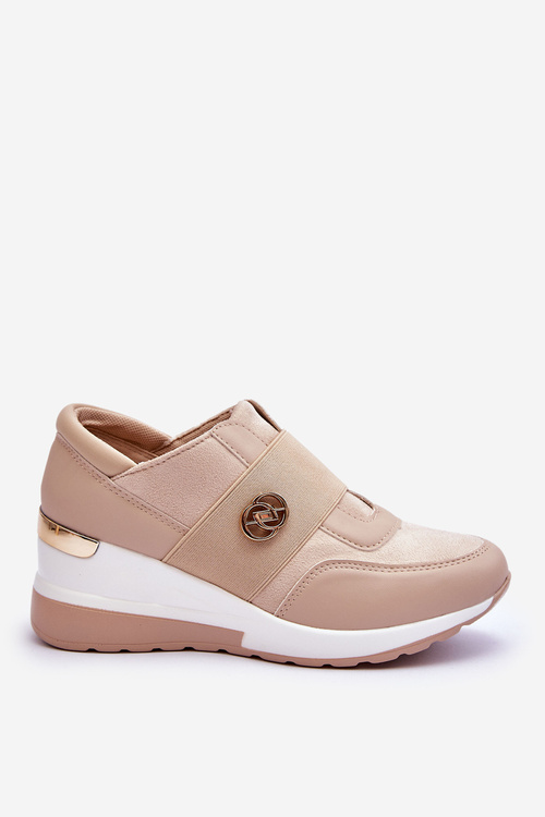 Buty Sportowe Damskie Wsuwane Beżowe Jonas
