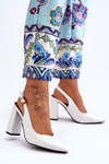 Classic Pumps with a Stiletto Heel White My Love