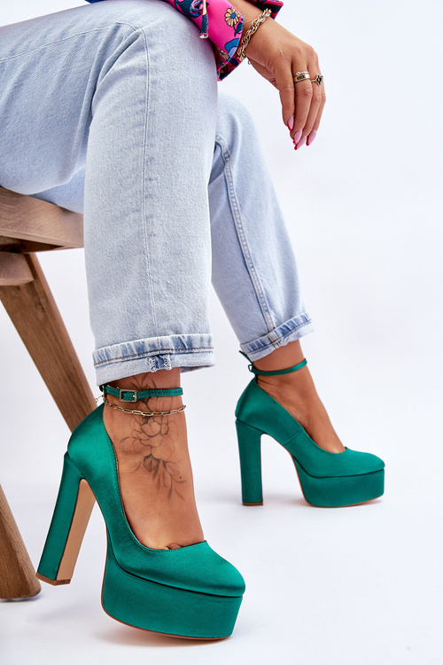 Fashionable High Heel Pumps Green Hayden