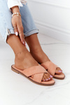 Women's Suede Slippers Peach Edesa
