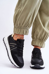 Leather Women's Sports Shoes Black Kabama