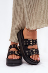 Women's Sandals With Buckles On Platform Black Nilatha