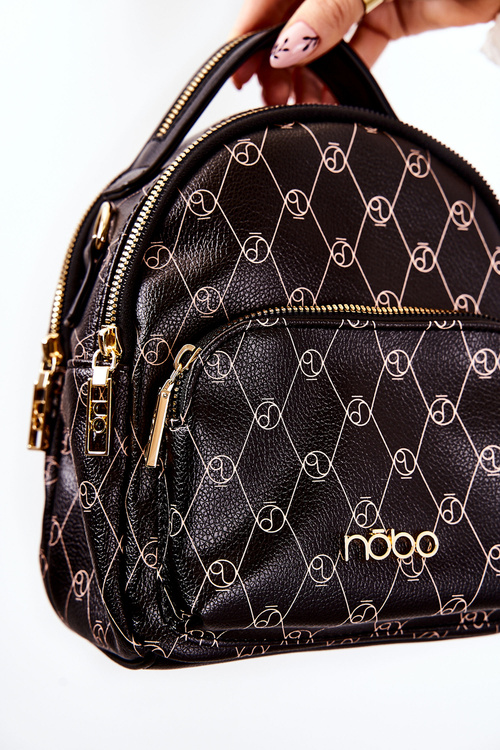 Women's Leather Backpack NOBO L1341-C020 Black