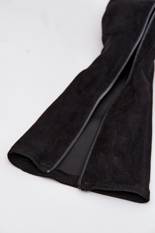 Women's Low Heel Eco Suede Boots Sergio Leone KZ212 Black