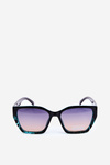 Women's Classic Sunglasses with Gold Details UV400 Black-Blue