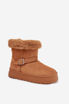 Women's Snow Boots On Platform With Buckle And Fur Camel Jesella