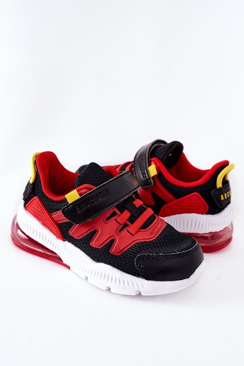 Children's Sport Shoes With Velcro ABCKIDS Black-Red