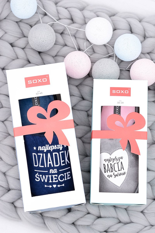 SOXO Damskie Papcie Najlepsza Babcia Na Świecie