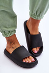 Fashion Foam Slippers On Chunky Platform Black Linnea