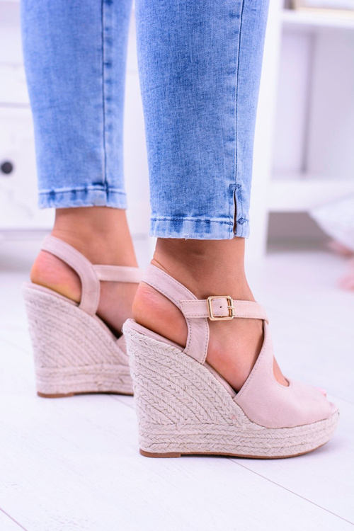 Women's Beige Sandals On Anchor Espadrilles Elonore