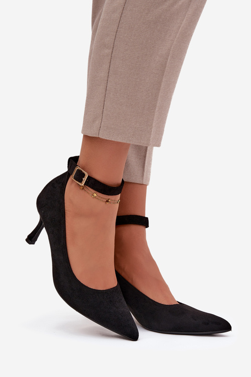 Devoria heels and pumps in eco suede black