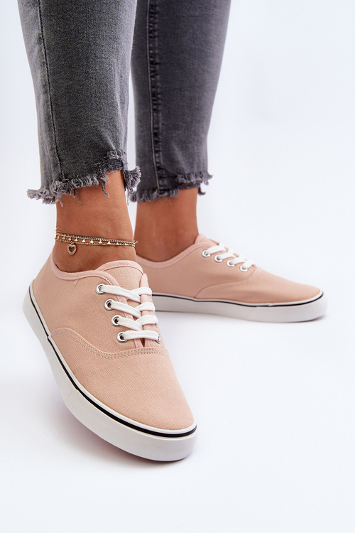 Women's Classic Pink Canvas Sneakers Olvali