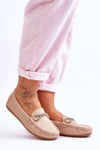 Women's Slip-On Loafers With Glitter Embellishment Beige This Moment