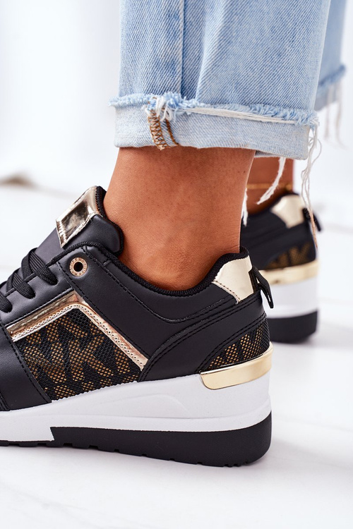 Sneakersy Na Koturnie Czarne Weekend