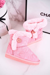 Children's Snow Boots With Fur And Button Pink Kawai