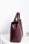 Women's Maroon Shopper Handbag + Cosmetic Bag