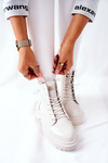 Women's Leather High Boots GOE II2N4013 White