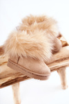 Children's Snow Boots With Eco Fur Beige Ariana